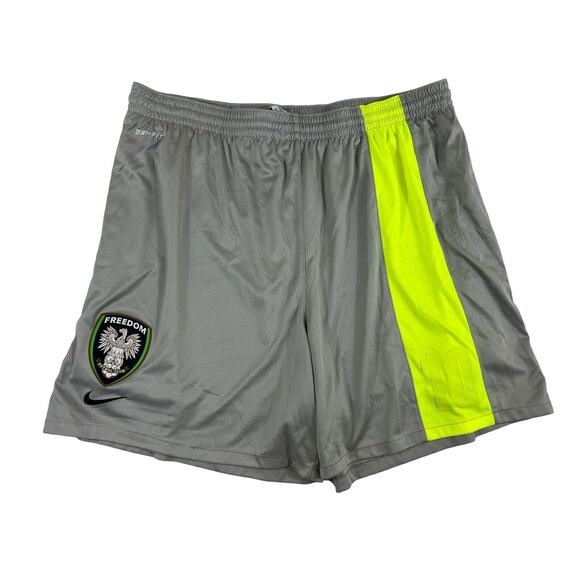 Nike Dri-Fit‎ Freedom Futbol Club Men Gray Lined Soccer Shorts Sz XL - Picture 1 of 8